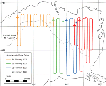 aerial survey transects